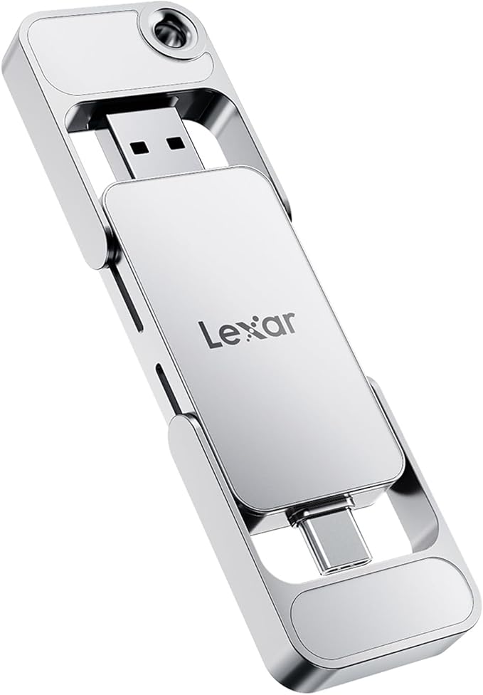 Lexar D70E 1TB Dual Drive External SSD, Durable Metal Housing Design, by Lexar
