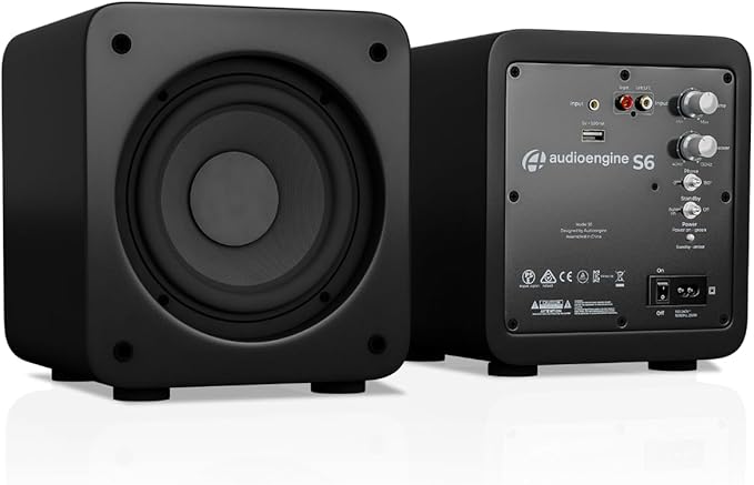 Audioengine S6 210W Compact Powered Mini Subwoofer- Powerful Bass in a Small - Image 4