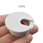 HAHIYO 2Pcs 1.38Inch/35mm White ABS Plastic U-Shaped Desk Grommet Wire Grommet - Image 6