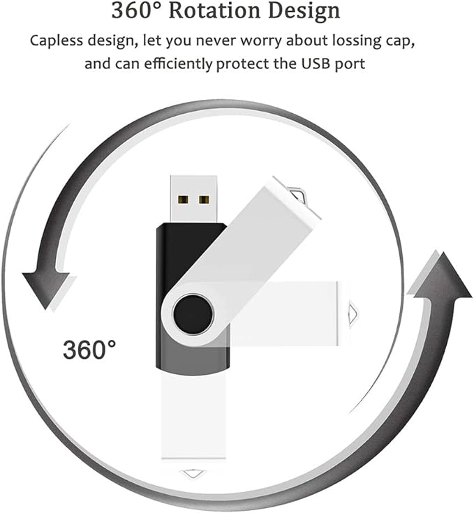 2 Pack 32GB USB Flash Drive USB 2.0 Thumb Drives Jump Drive Fold Storage Memory - Image 6