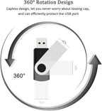 USB Flash Drive 32GB 20 Pack, Bulk USB 2.0 Flash Drives Thumb Drive Swivel - Image 3