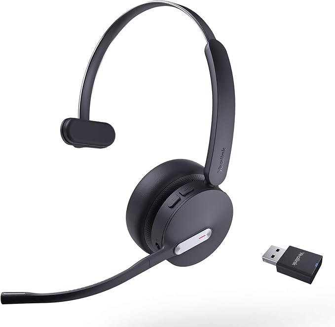 Yealink WH64 Hybrid DECT& Bluetooth Wireless Headset, 492ft Range Mono Teams by RedefineYourWorkplace