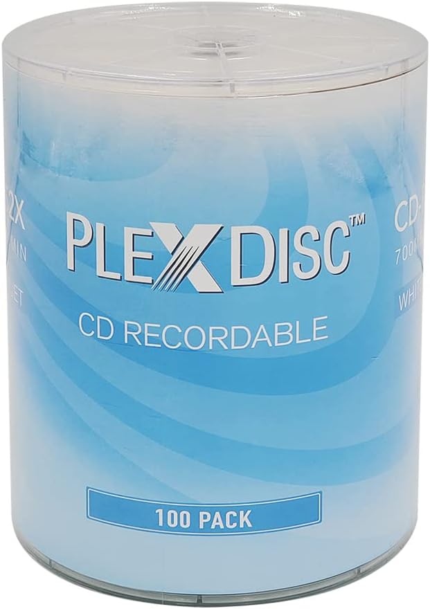 CD-R 700MB 52X White Inkjet Hub Printable Recordable Media by PlexDisc