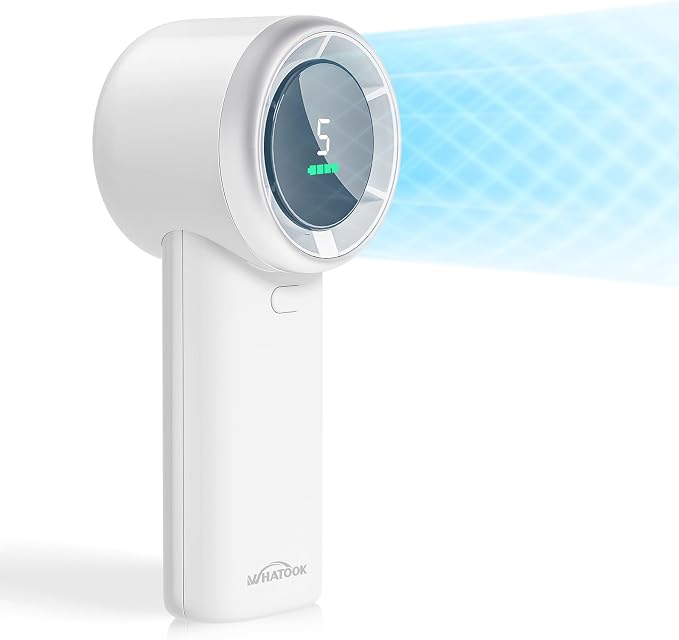 WHATOOK Portable Mini Fan: High Speed Cooling Fan, 10 Hours Battery Life by FashionCaring-MakeitYours