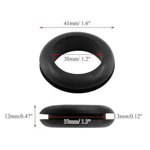 12 Pcs Rubber Grommets, 1-1/5" Inside Diameter 1-1/3" Drill Hole Rubber Wire - Image 2