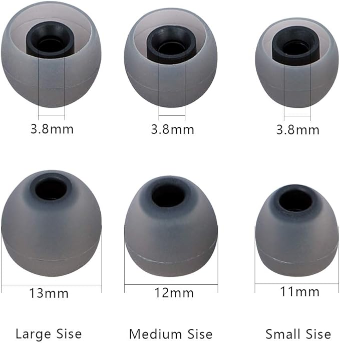 Silicone Earbud Tips Replacement Earbuds Cap Eartips Tips Eargels 9 Pairs S M L - Image 4