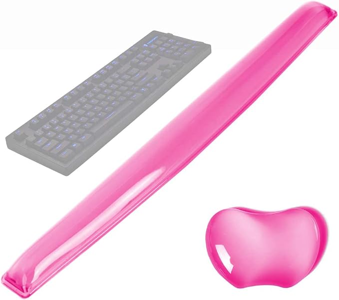 Silicone Gel Keyboard Wrist Rest Set Plus Keyboard & Mouse Wrist Support Pad by ABRONDA