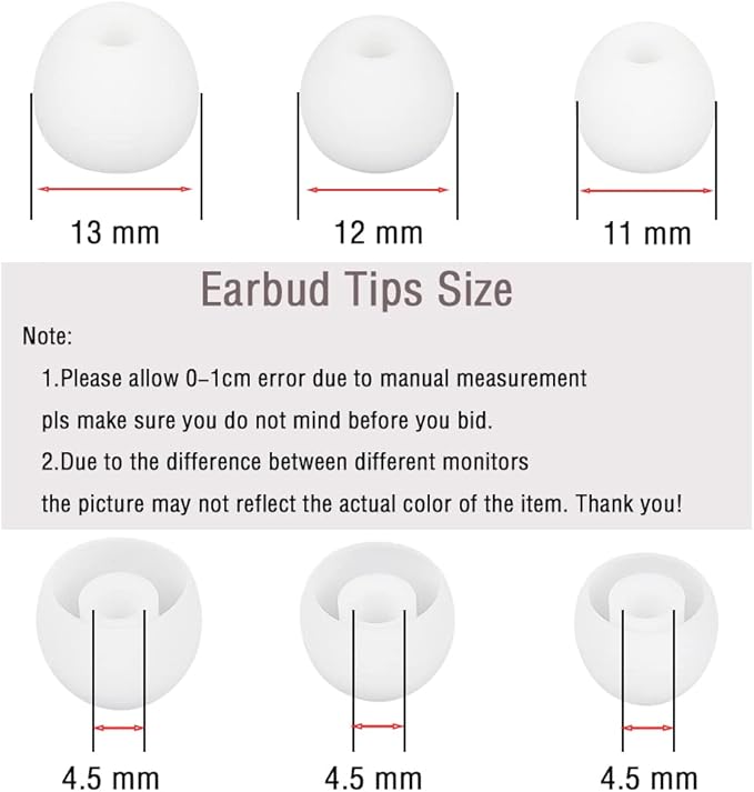 18 Pairs Silicone Ear Tips Replacement Earbud Tips - Image 3