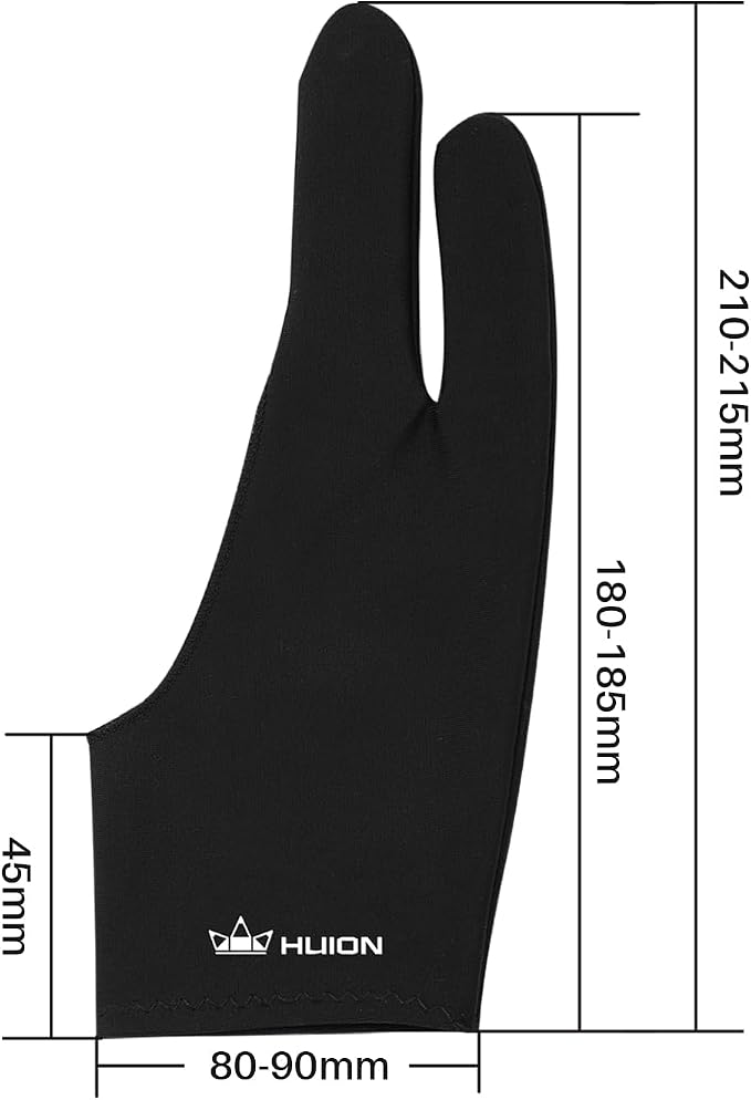 HUION Palm Rejection Artist Glove Two-Finger Glove - Image 6