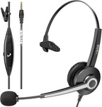Wantek Headset with Microphone for PC Wired Headphones 3.5mm Headsets with by Wantek