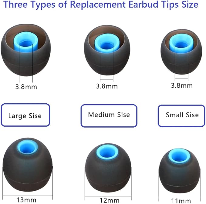 Earbuds Replacement Tips Silicone Earbud Tips Ear Gels Fit - Image 3