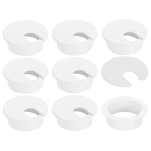 uxcell 8 Pcs 35mm Desk Grommet, Plastic Cable Hole Cover, Wire Cord Cable by uxcell