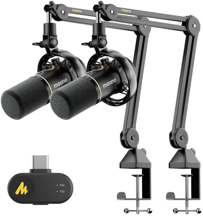 MAONO PD200W Hybrid Wireless Podcast Equipment Bundle by MAONO