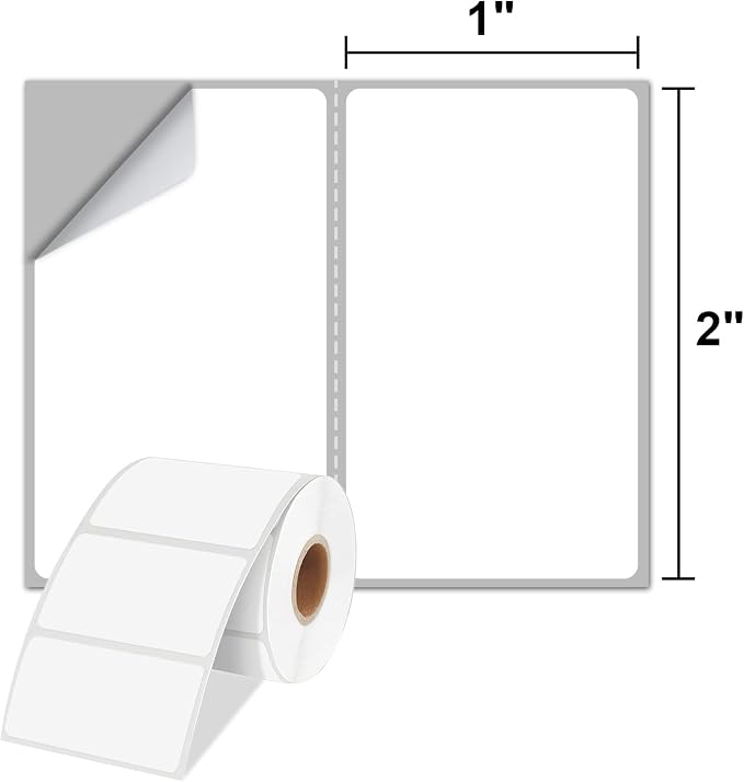 CLASSY 2" x 1" Direct Thermal Labels, Barcode & Return Address, Compatible - Image 2