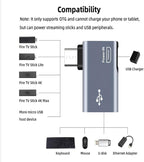 Powered Left Angle USB 2.0 Micro Male to USB Female Host OTG Adapter - Image 5