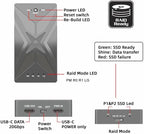 CY USB4.0 20Gbps Dual NVME M.2 NGFF M-Key to USB-C Type-C Raid0 Raid1 JBOD Big - Image 9