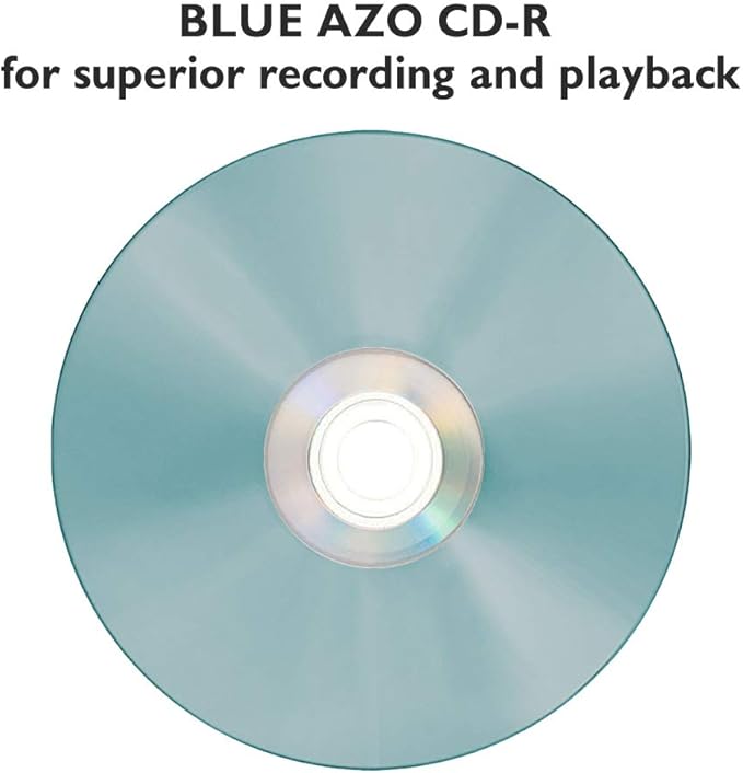 Blue AZO CD-R 700MB 52X Shiny Silver Blank Recordable Media Disc - Image 4
