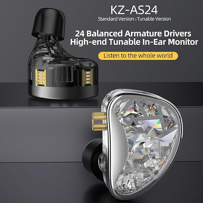 KZ AS24 in-Ear Monitor Headphone 24BA Drivers High-Performance IEM Earphones - Image 2