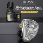 KZ AS24 in-Ear Monitor Headphone 24BA Drivers High-Performance IEM Earphones - Image 2