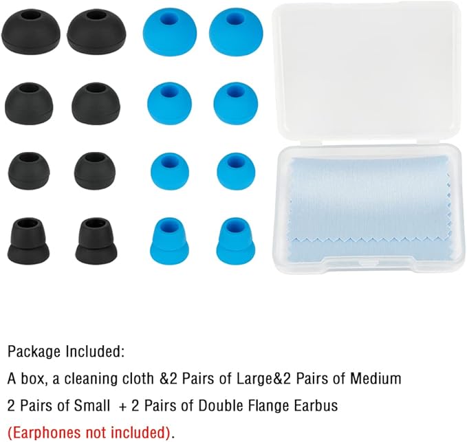 Silicone Ear Tips Earbuds Replacement Tips Compatible - Image 8