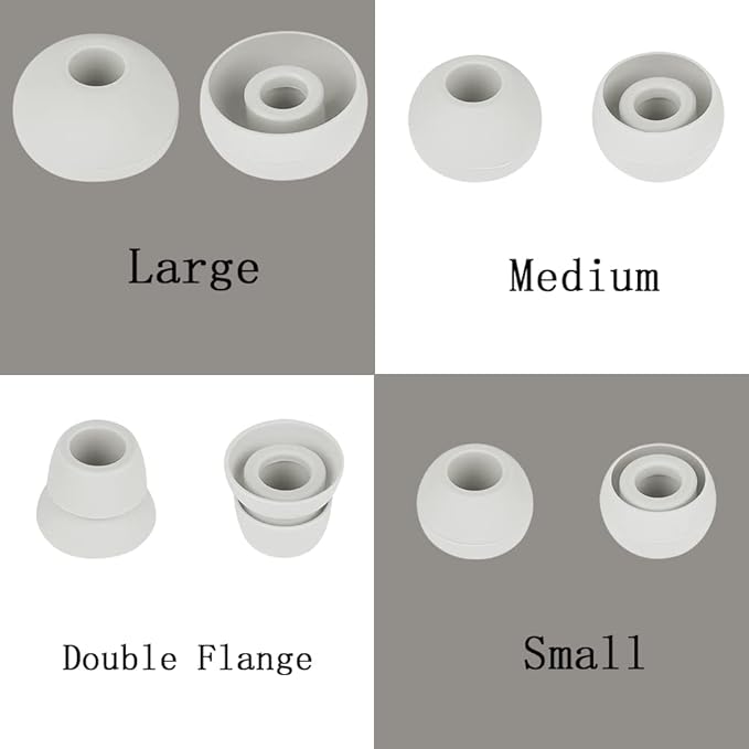 4 Pairs Silicone Ear Tips Earbuds Replacement Tips Earbuds Cap Eartips Tips - Image 3