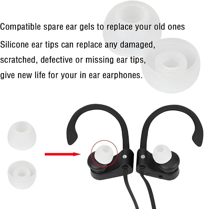 10 Pairs Silicone Medium Replacement Ear Tips - Image 5