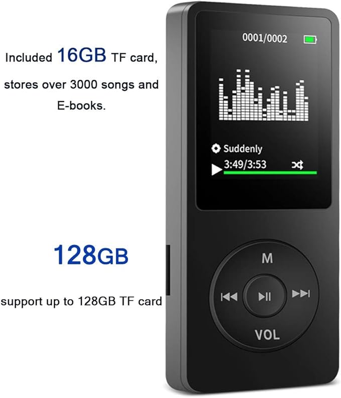 MP3 Player, Music Player with 16GB Micro SD Card, Build-in Speaker/Photo/Video - Image 4