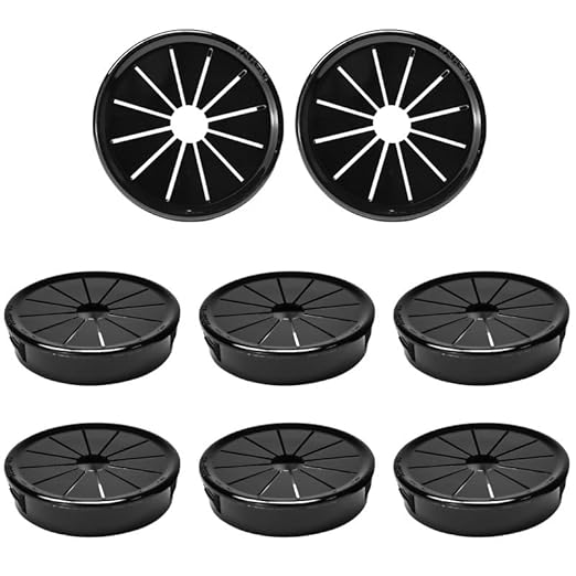 8PCS Cable Grommets, 1-3/4" Desk Hole Cover Petal Shaped Buckle Type Nylon Snap by EASYEAH