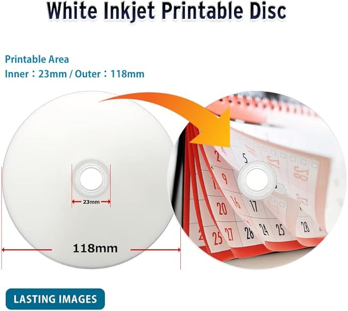 6X 25GB BD-R Blu-ray Blank Disc White Inkjet Hub Printable - Image 3