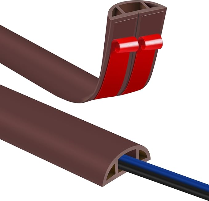 Floor Cord Covers for Wires 12FT Cable Hider Wire Cover Self Adhesive Cord by JAHOMFAI