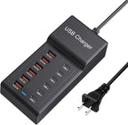 Multi USB Charger USB C Charging Station Block 50W 12 Ports Multiple USB C Hub by SCCVEE