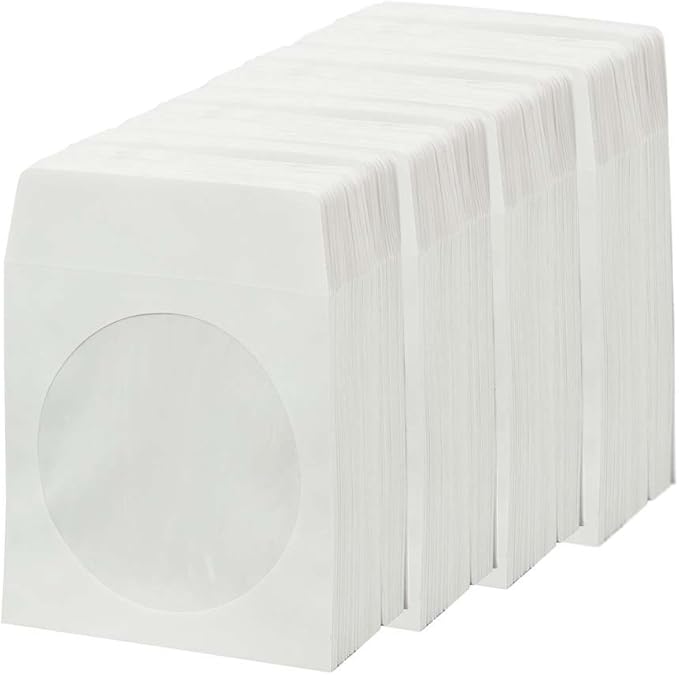 BestDuplicator White CD/DVD Paper Sleeves by BestDuplicator