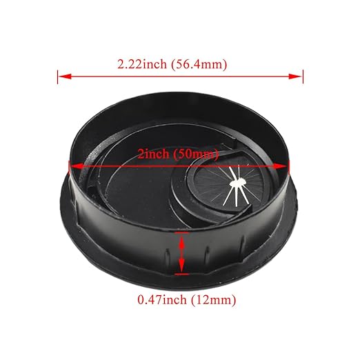 HAHIYO 2Pcs 2Inch/50mm Black Zinc Alloy Desk Grommet Wire Grommet Cable - Image 2