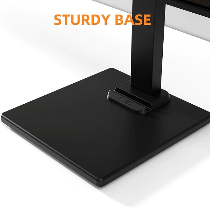 Suptek Dual Monitor Stand with Base- Vertical Stack Screen Free-Standing - Image 7