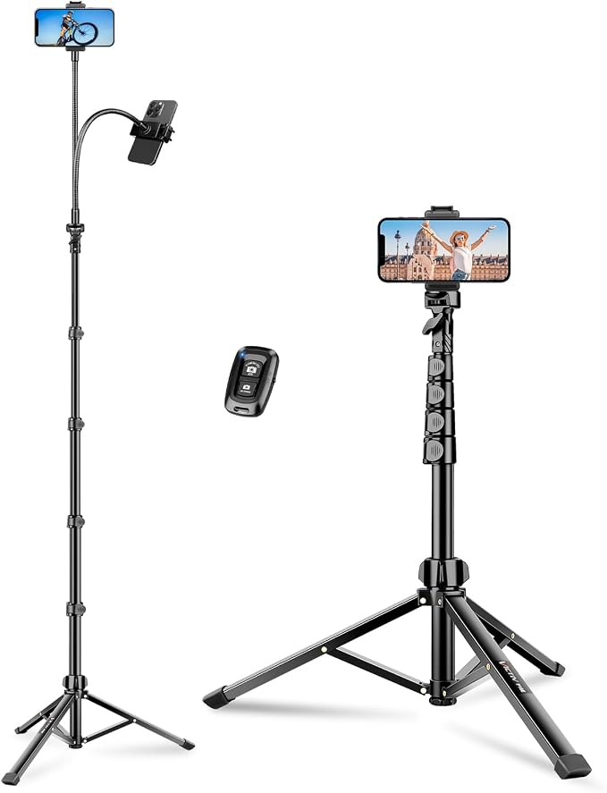 Phone Tripod, Remote and Phone Holder, Suitable by Victiv