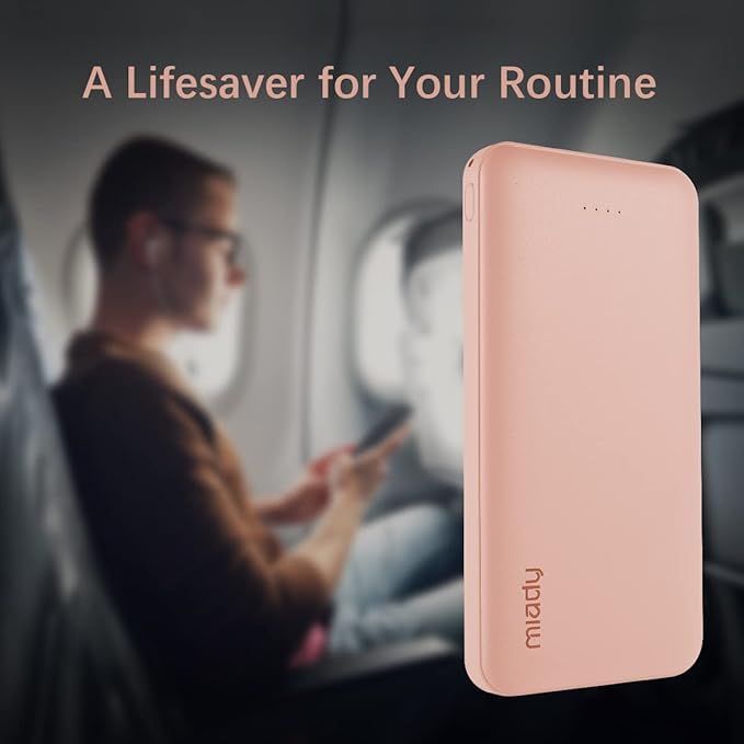 Miady 2-Pack 10000mAh Dual USB Portable Charger, Type-C Fast Charging Power Bank - Image 6