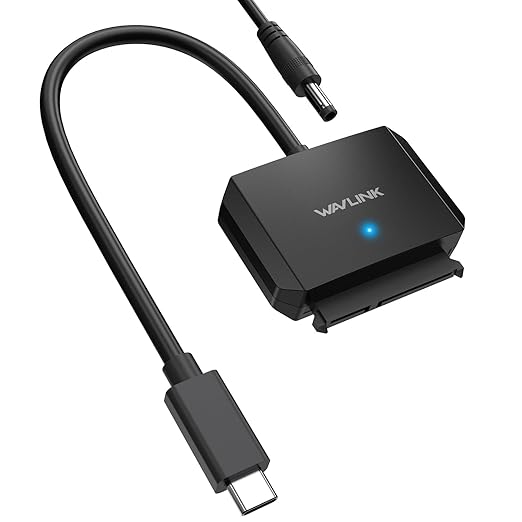 WAVLINK SATA to USB Type-C Hard Drive Cable, 5Gbps USB C to Sata Cable Support by WAVLINK%C2%AE