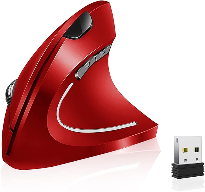 Vassink Ergonomic Rechargeable Wireless Mouse, 2.4Hz Rechargeable Wireless by Vassink