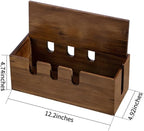 Large Cable Management Box, Wooden Cord Hider Desk Organizer, Power Strip and - Image 4