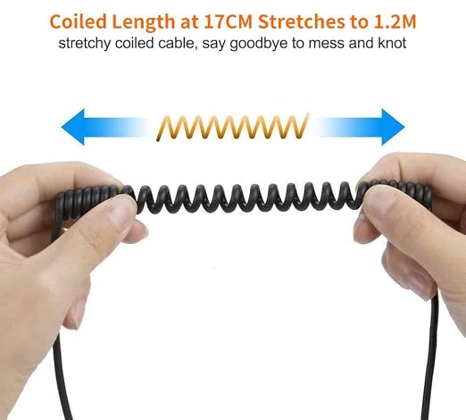 CableCreation Coiled USB to Micro USB Cable 0.56ft to 4ft, USB 2.0 A to Micro - Image 3