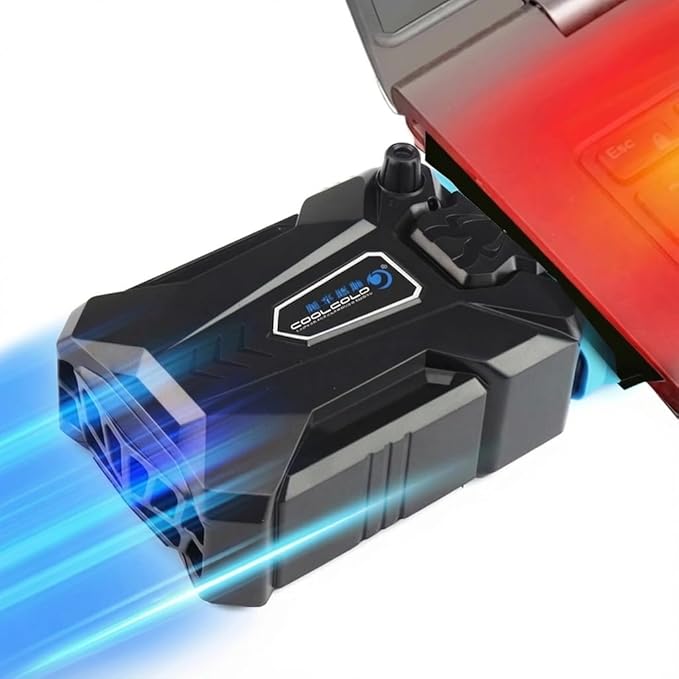 Laptop Cooler - with Vacuum Fan，Gaming Laptop Fan with Display ，4000 RPM - by Elfzone