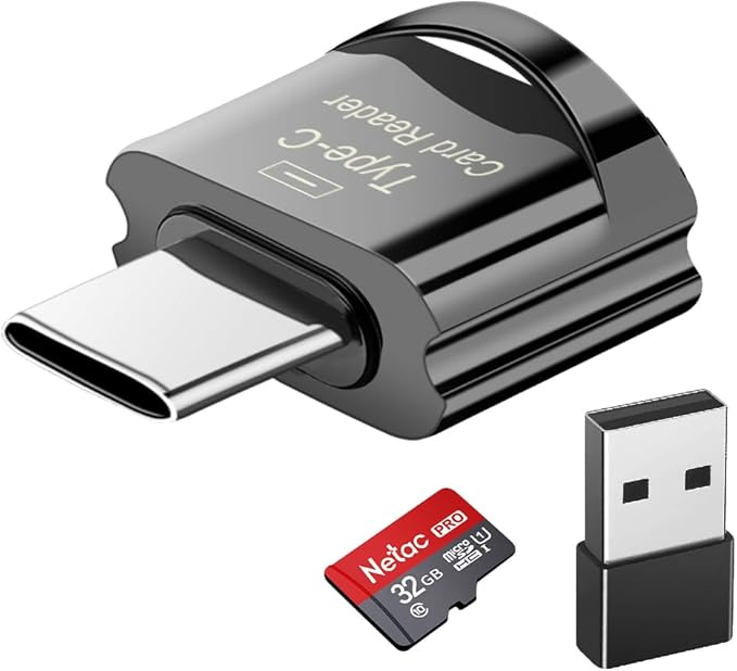 Type C Micro SD Card Reader, BorlterClamp USB C TF Card Reader Adapter by BORLTERCLAMP
