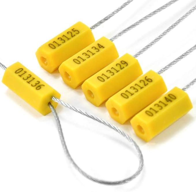 Leadseals 100 Steel Cable Seals Metal Security Seal Numbered Metal Truck - Image 3