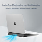 Portable Laptop Wedge Airflow Cooling Stand, Aluminium Laptops Feet Legs - Image 3