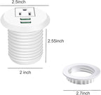 Desktop Power Grommet, Desk Grommet Outlet 2 inch Hole, Power Grommet - Image 5