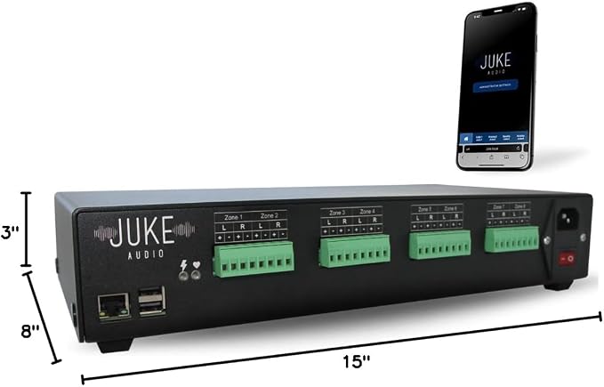 Juke-8: 8 Zone Multi-Room Amplifier | Built-in Music Streaming & Wireless App - Image 9