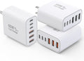 3 Pack 65W GaN Type C Wall Charger Block, 6-Port Fast Charging Block, PD USB C by Kruidvat