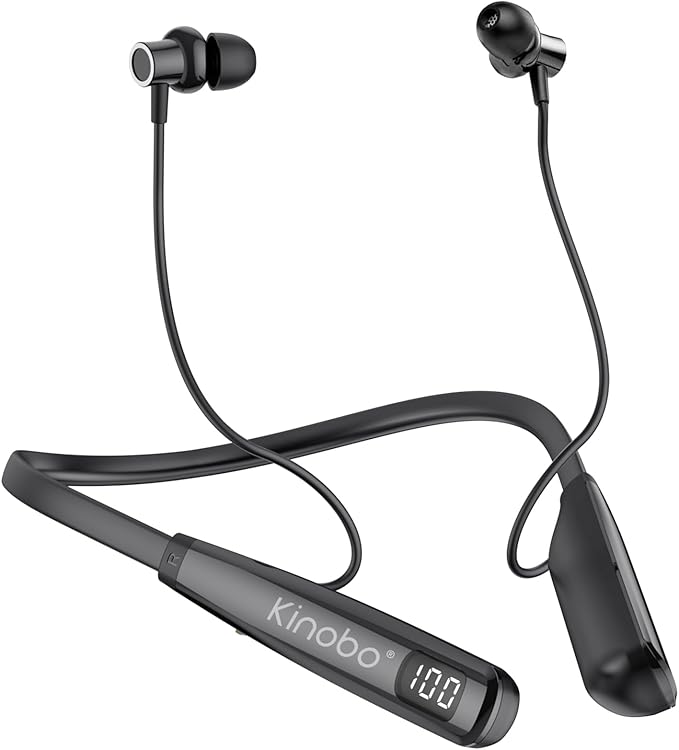 Neckband Bluetooth Headphones, 6.0 Bluetooth 100 Hours Playtime，IPX7 Sports by Kinobo