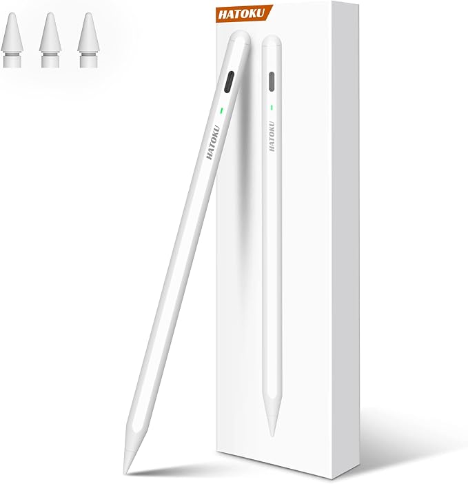 Stylus Pen for iPad 2018-2025: HATOKU 15 Mins Fast Charging Pencil Pro for iPad by HATOKU