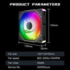 Jungle Leopard Interstellar V1 120mm PC Reverse Blade Case Fan, Infinity Mirror - Image 7